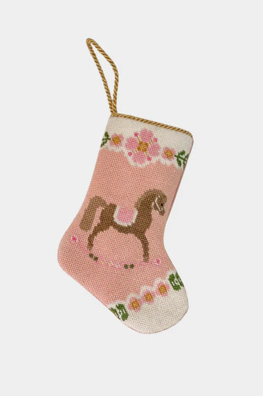 Rocking Horse in Pink Stocking