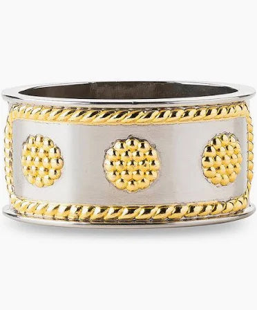 B&T Napkin Ring Gold/Silver Set/4