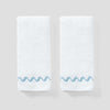 Wave Embroidered Hand Towels (pair)