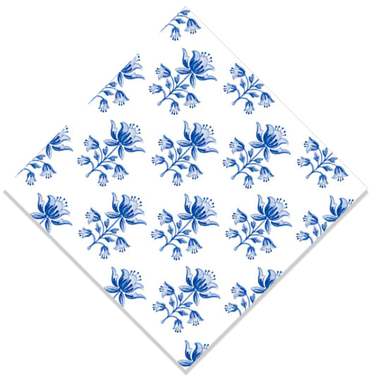 Tulip Block Print Cocktail Napkins