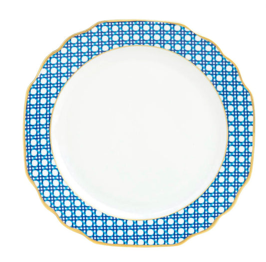 Georgian Blue Cane Weave Charger