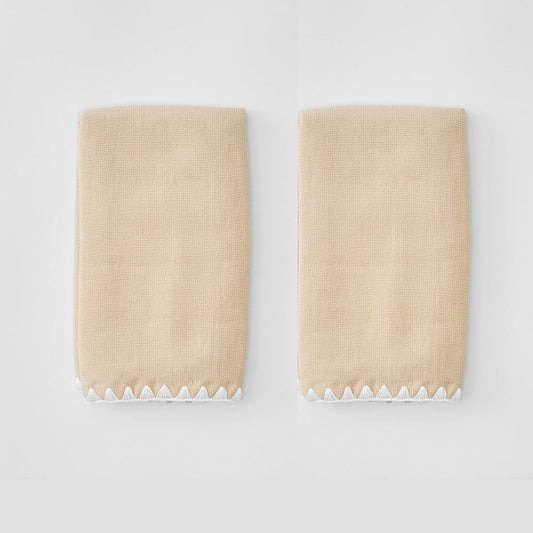 Tan Stitched Edge Hand Towels