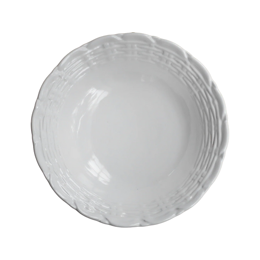 White Basket Jubilee Pasta/ Soup Bowl