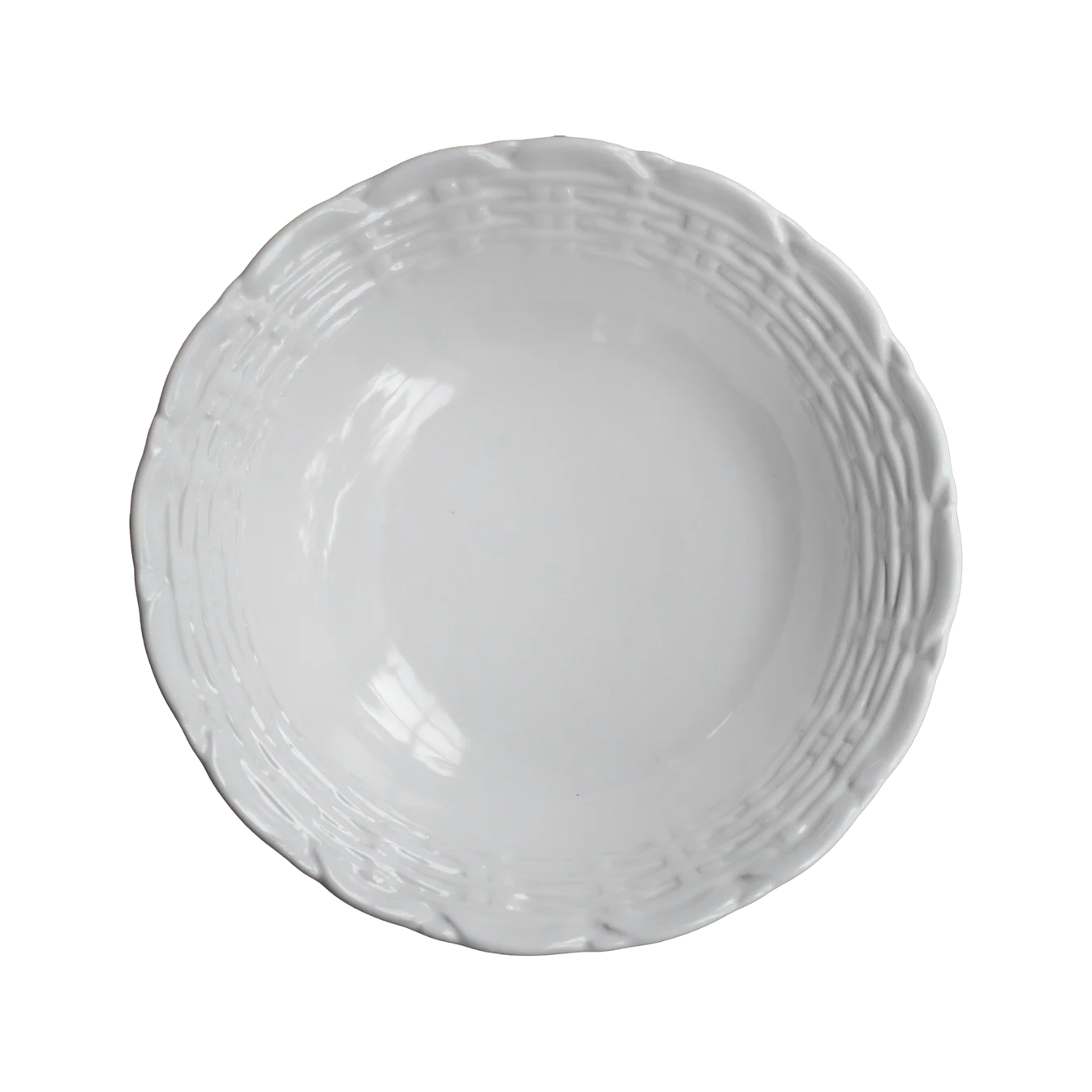 White Basket Jubilee Pasta/ Soup Bowl