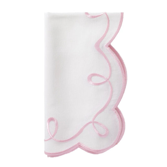 Ribbon Twirl Rose 21" Napkin s/4