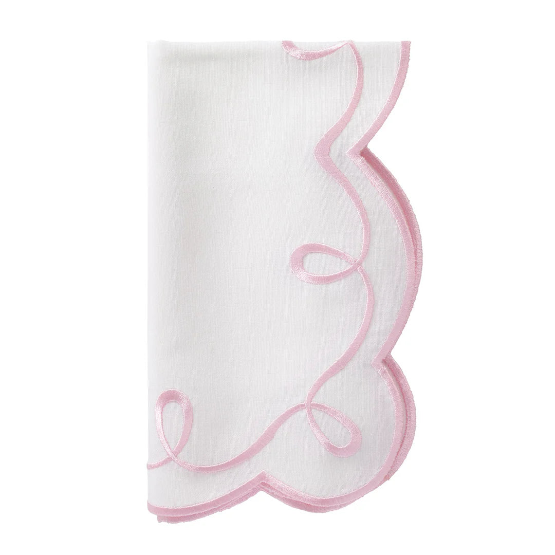 Ribbon Twirl Rose 21" Napkin s/4