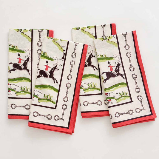 Hunt Scene Napkin S/4