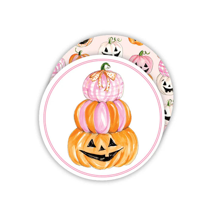 Pink Pumpkin Stack Coasters