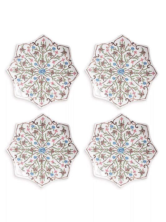 Villa Seville Set/ 4 Scalloped Side/Cocktail Plate