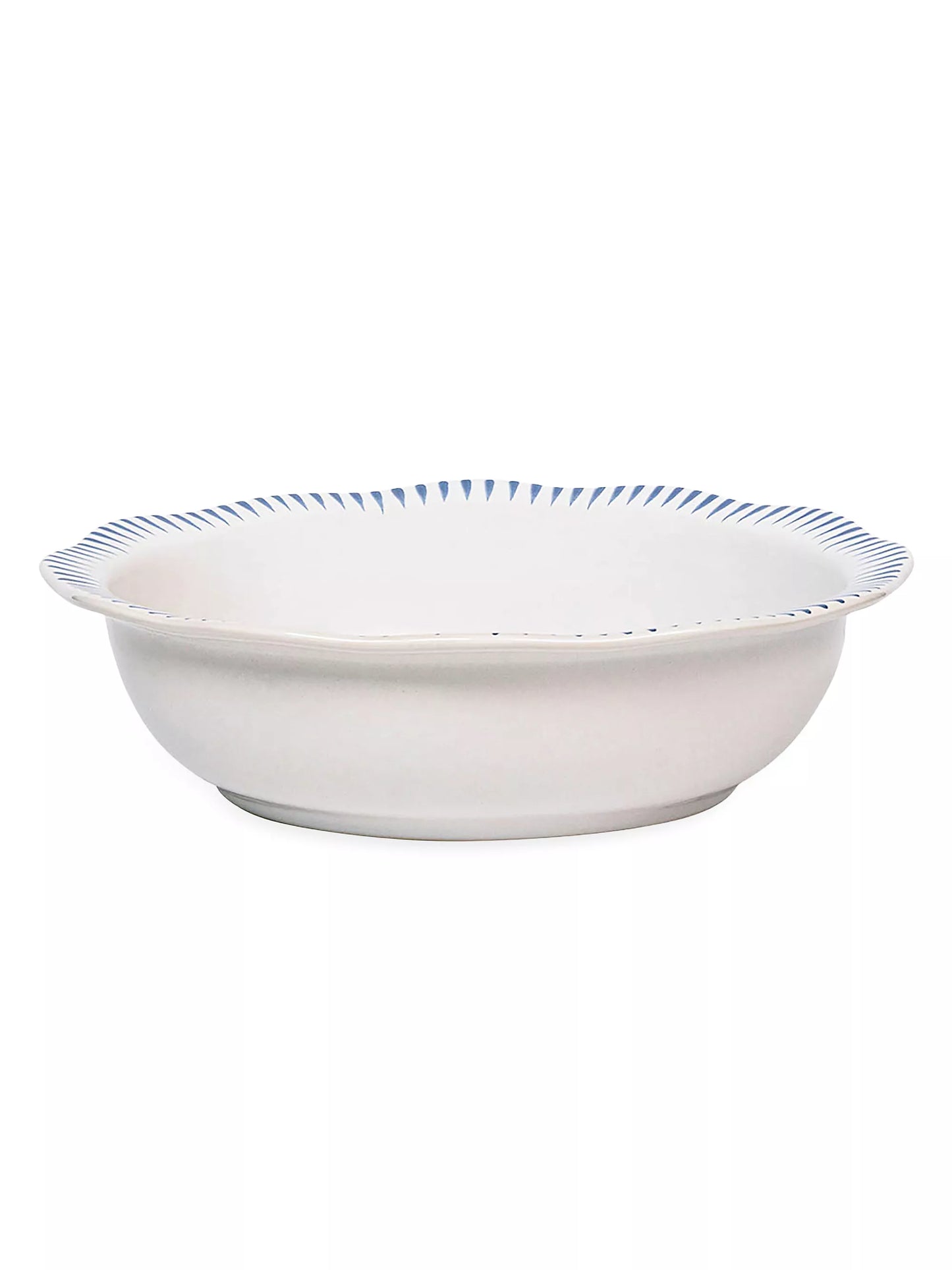 Sitio Stripe 12" Delft Blue Serving Bowl