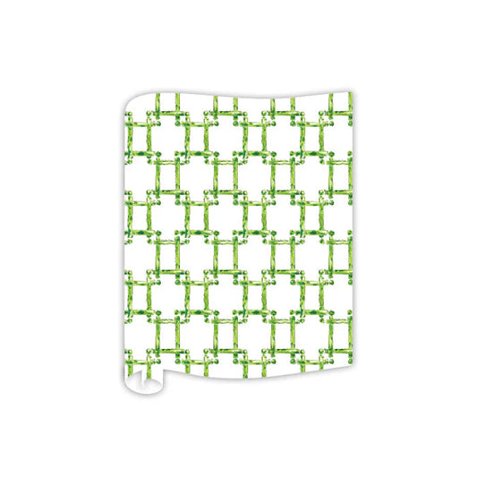 Green Topiary Trellis Table Runner