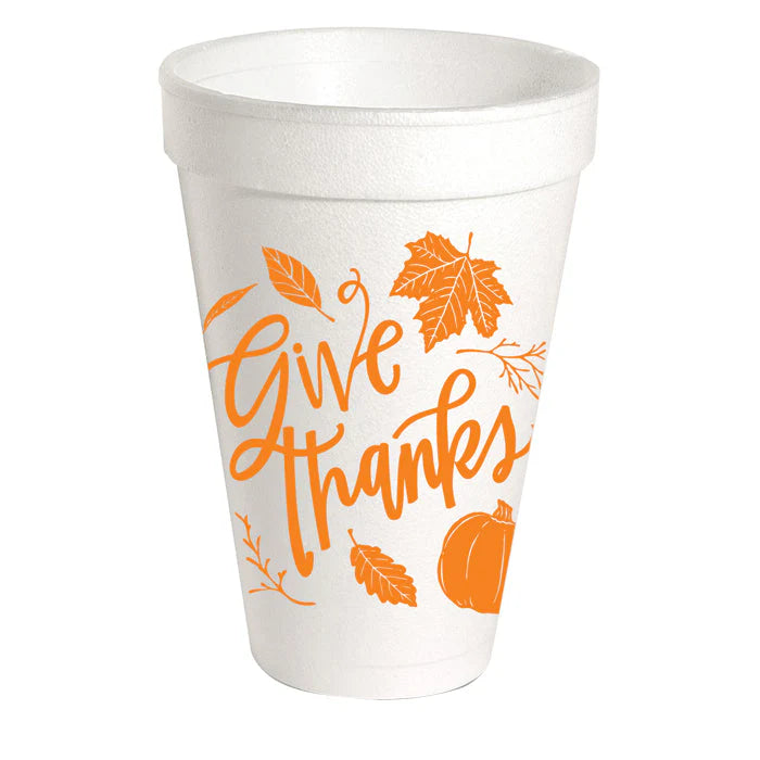 Give Thanks Styrofoam Cups