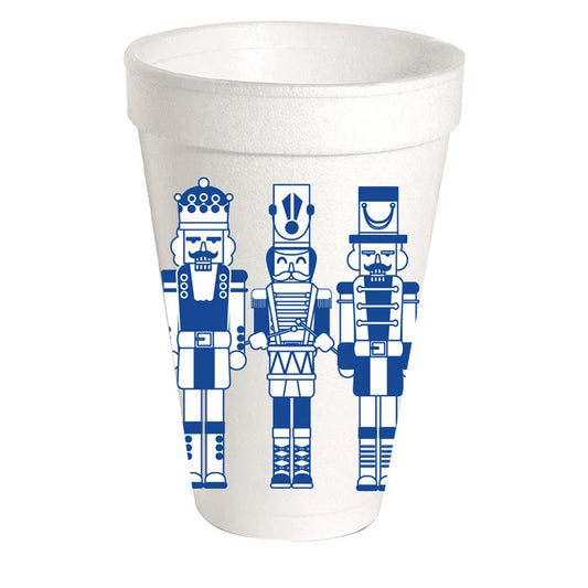 Styrofoam Merry Christmas Nutcracker Cups