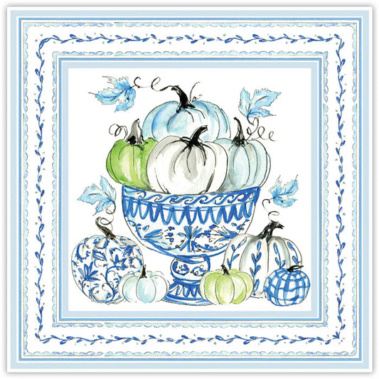 Blue Chinoiserie Pots & Pumpkins Placemat