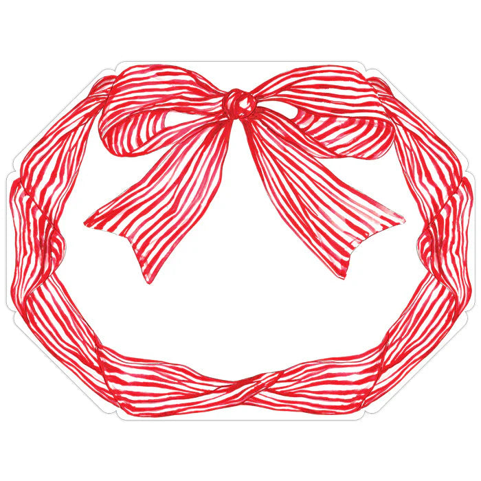 Red Striped Bow Placemat