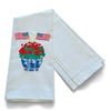 Patriotic Embroidered Tea Towel