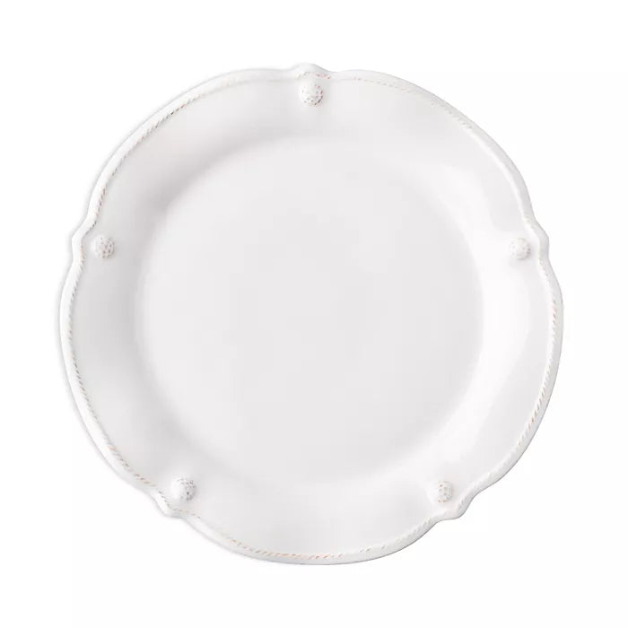 Berry & Thread Flared Dessert/Salad Plate - Whitewash