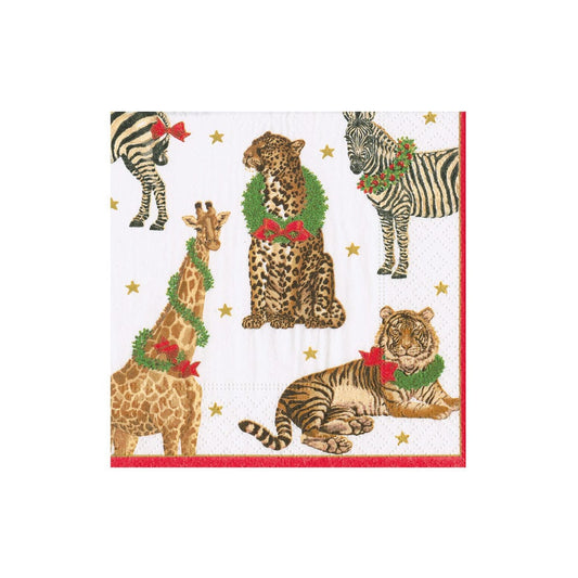 Wild Christmas Cocktail Napkins