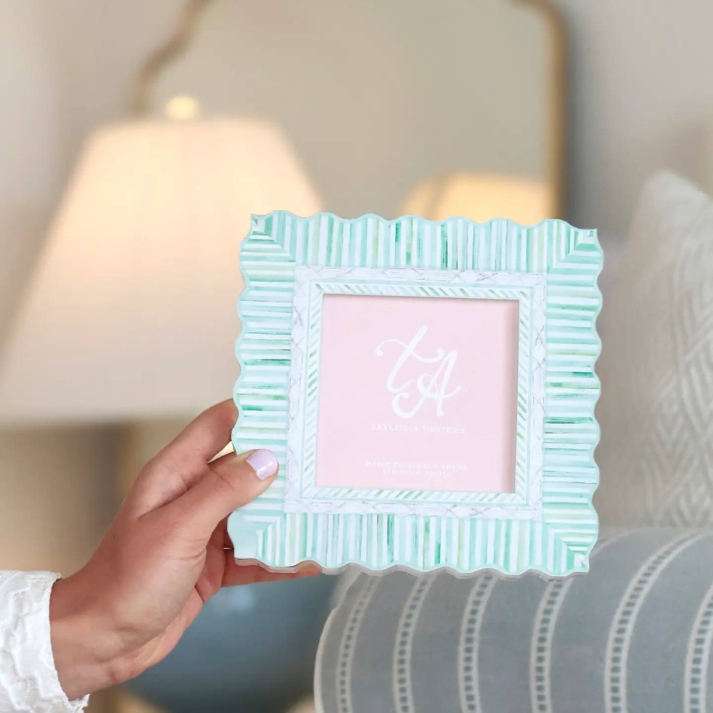 Acrylic Green + White Magnetic Frame