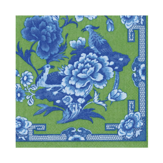 Green and Blue Luncheon Napkins