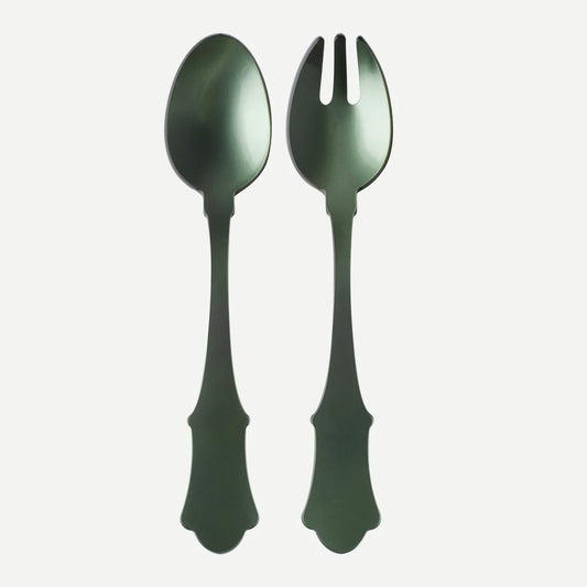 Dark Green Honorine Salad Set/2