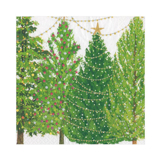 Christmas Tree w/ Lights Luncheon Napkins