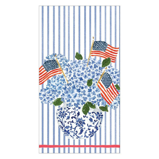 Flags and Hydrangeas Guest Napkins