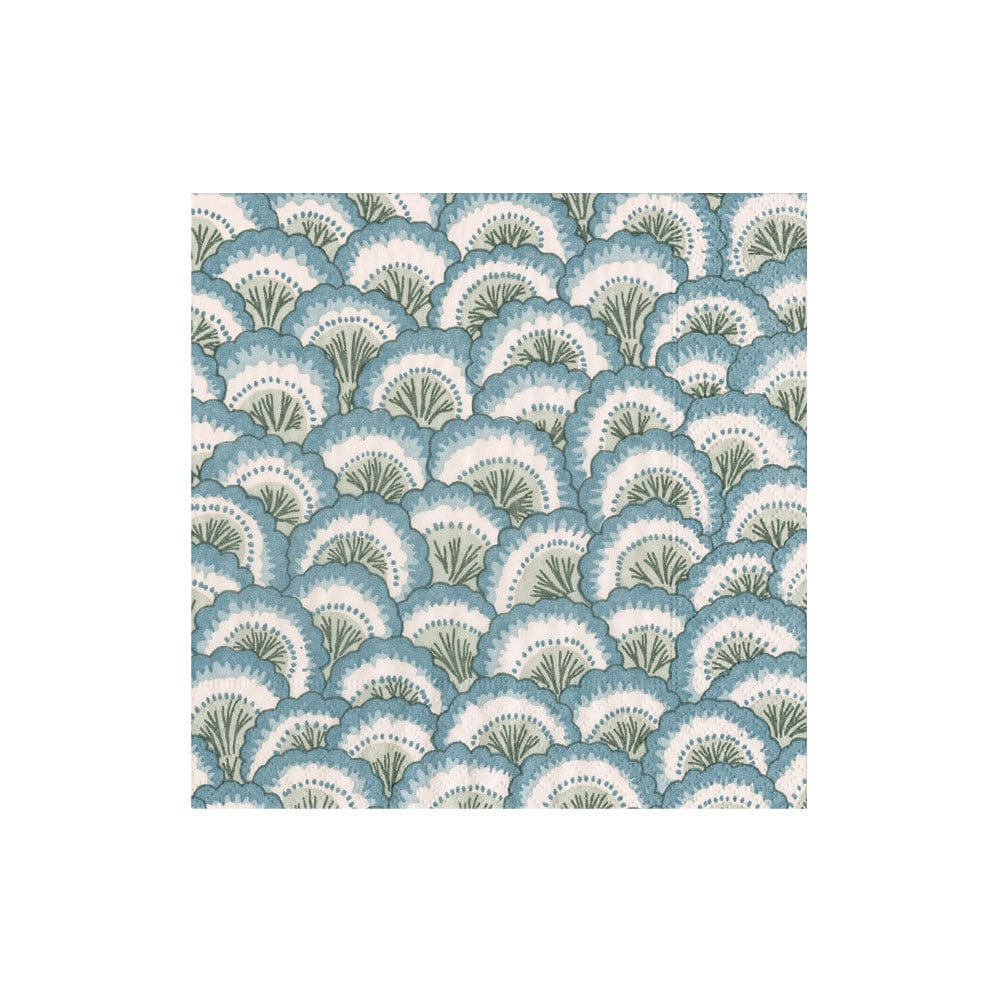 Pontchartrain Scallop Blue Cocktail Napkin