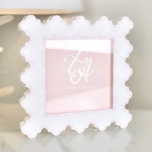 Acrylic Pink + White Magnetic Frame