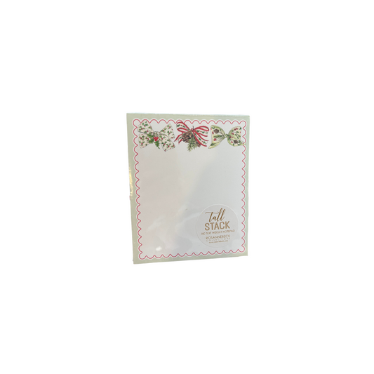 Red & Green Bows Notepad