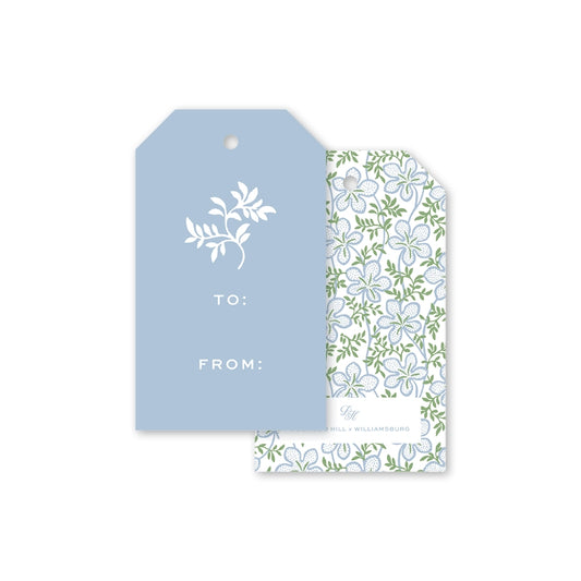 Ghost Blossom Blue Gift Tags
