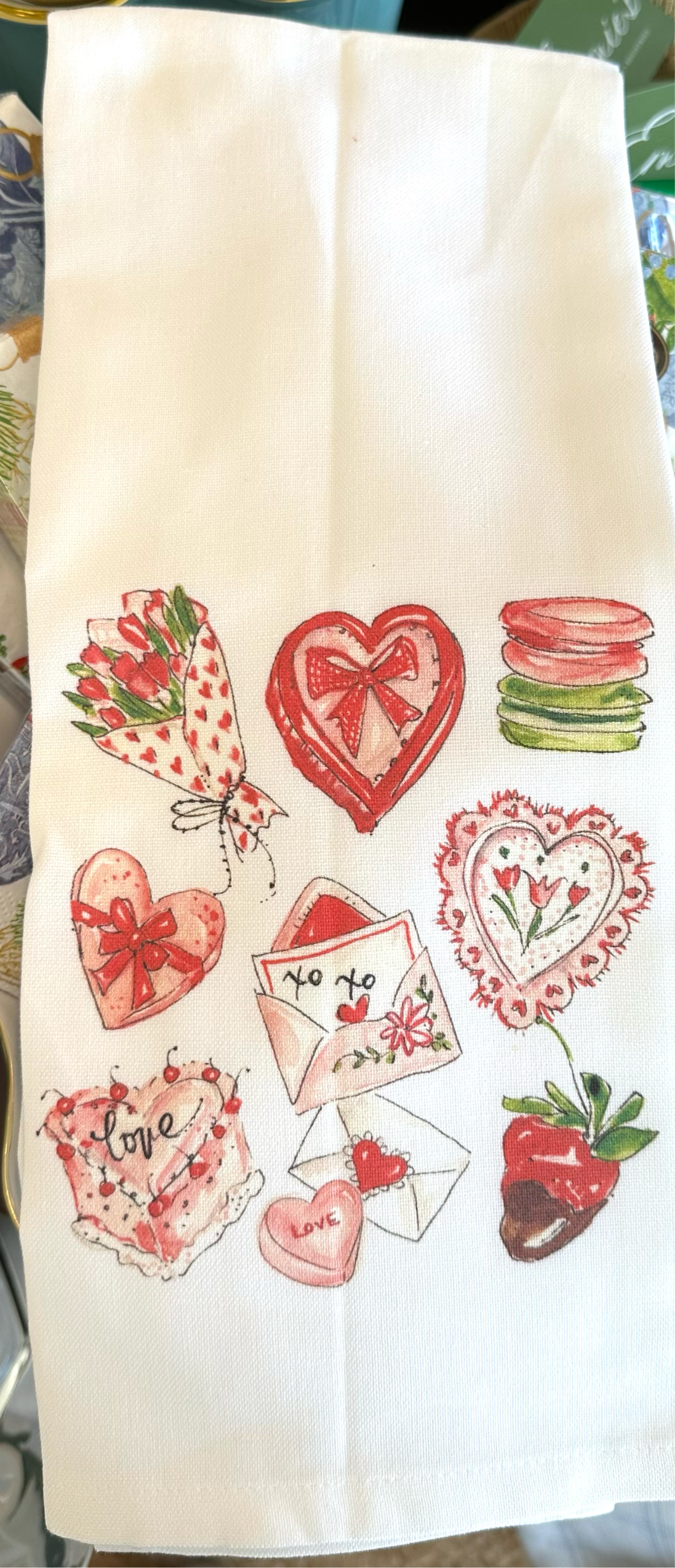 Valentines Candy Kitchen Towel