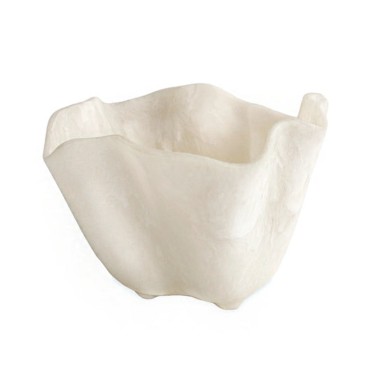 White Swirl Alabaster Ice Bucket