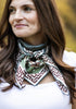 Slate Quail Pair - Double-Sided Silk Scarf