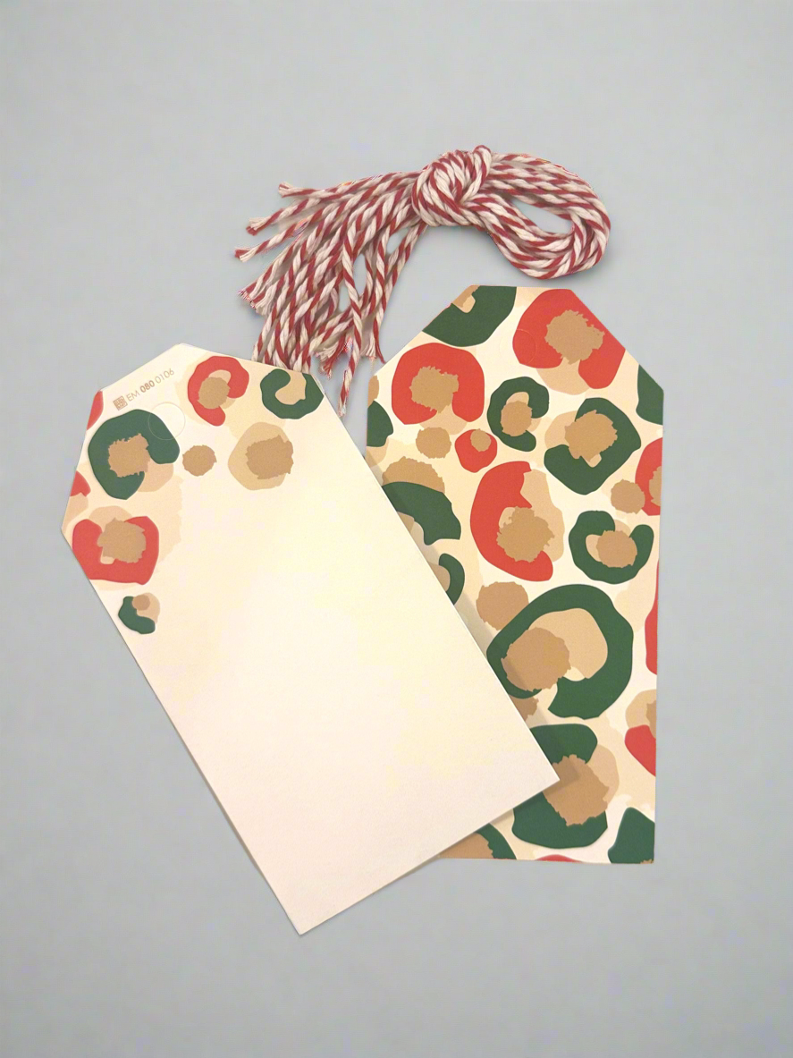 Christmas Spot Cheetah Gift Tag