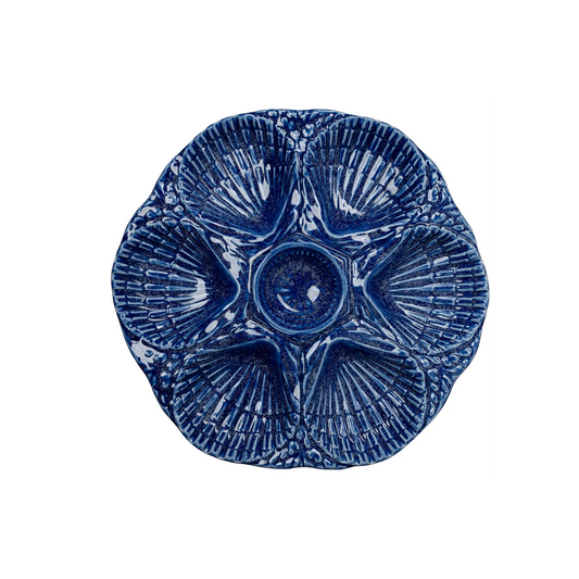 Cobalt Oyster Plate