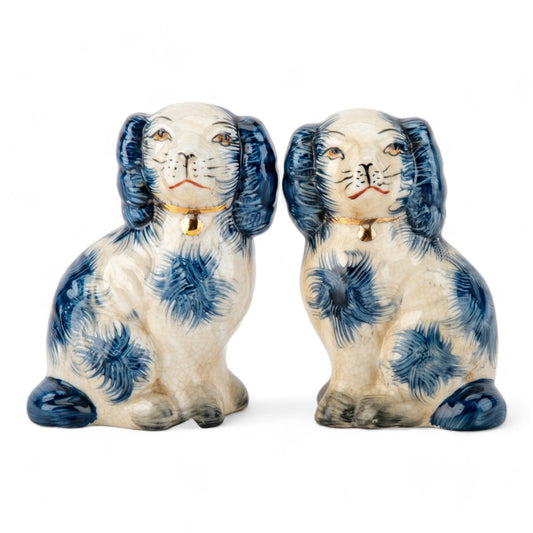 Mini Blue Staffordshire Pair