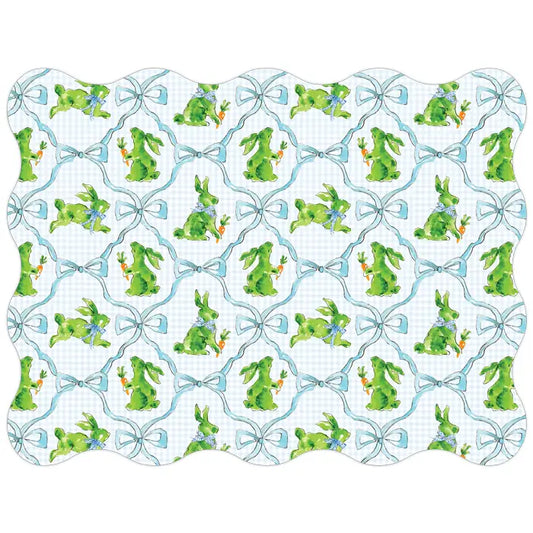 Bunny Topiaries w Carrots Placemat