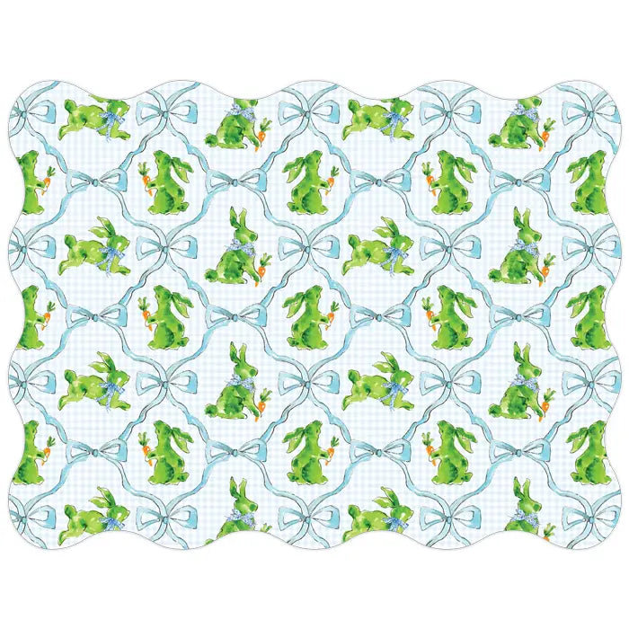 Bunny Topiaries w Carrots Placemat