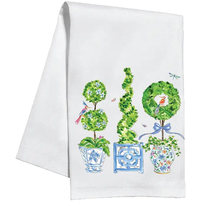 Blue Enchanted Topiaries Kitchen Towel