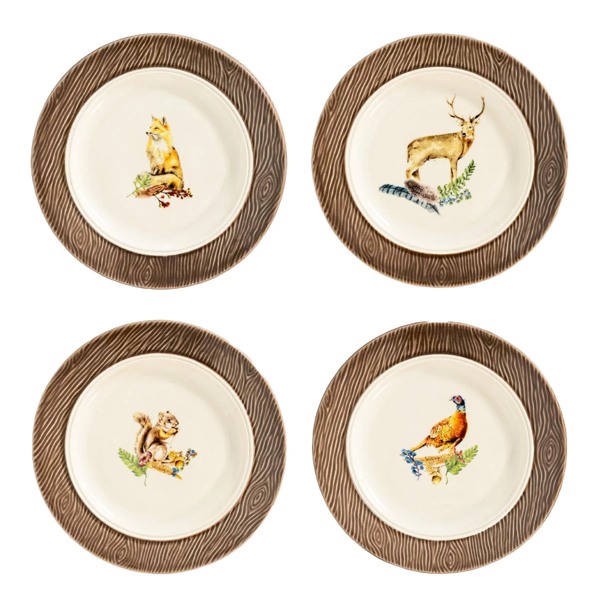 FW Animal Cocktail Plates Set/4