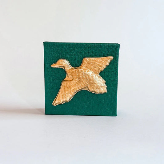 4x4 Mallard on Green Canvas
