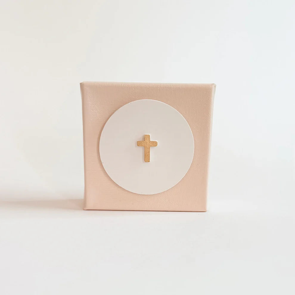 4x4 Tiny Cross Intaglio Canvas