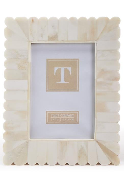 Cream Scalloped Photo Frame 5x7