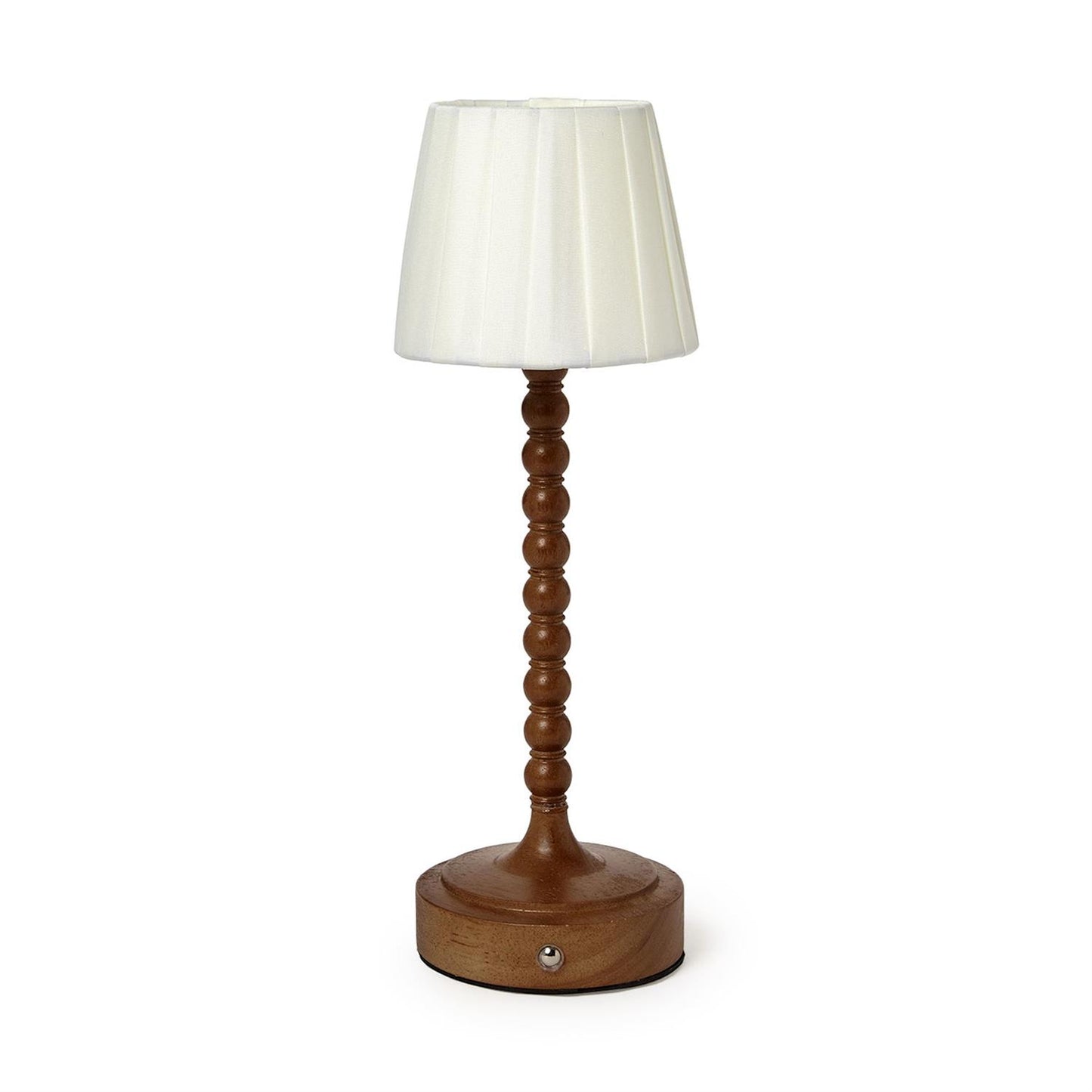 LED Cordless Beaded Wood Table Lamp