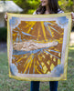 Rose Gold Ocmulgee Alligator Silk Scarf