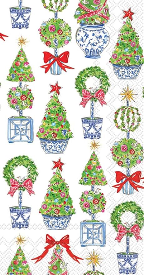 Holiday Topiary Trees Guest Napkins