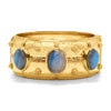 Cleopatra Grande Hinged Bangle - Gold/ Blue Labradorite