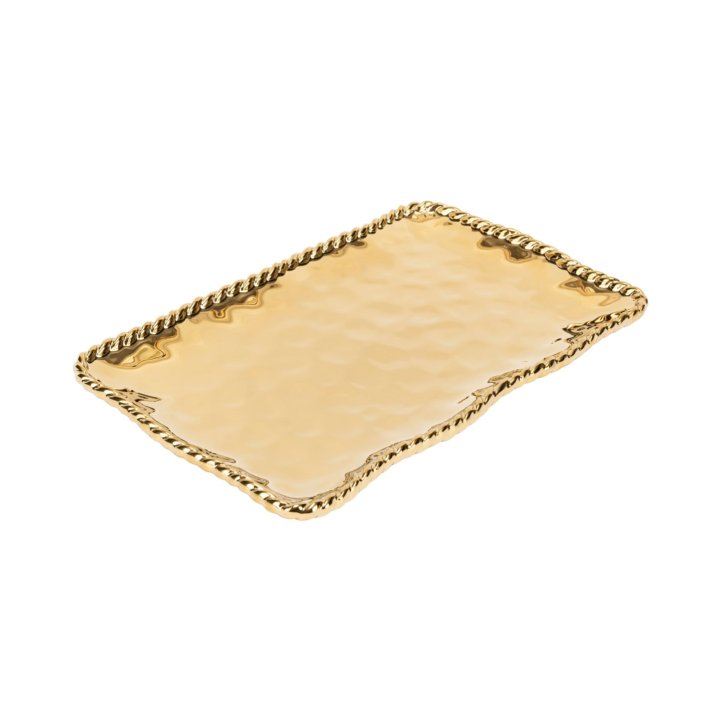 Gold Oblong Tray