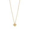 Berry Clover Station Necklace, 16"+2" - Gold